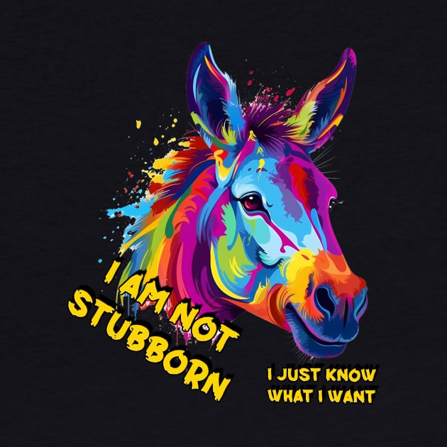 Funny Donkey is not stubborn ;-) by GOandGetit Designs